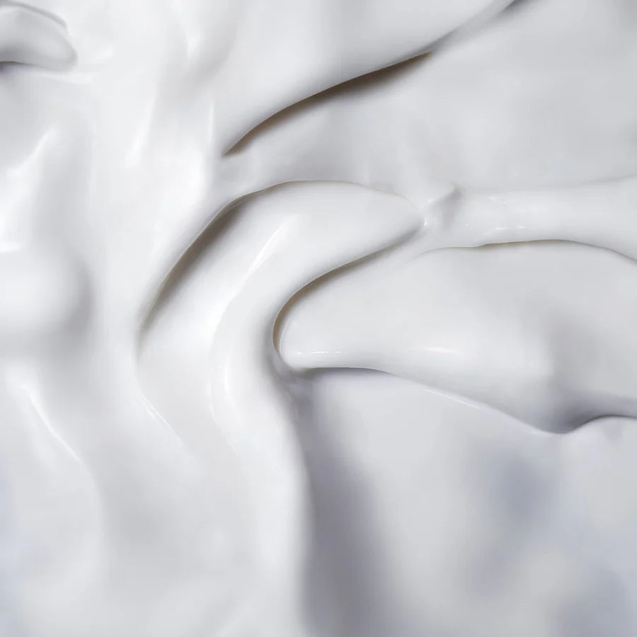 Close-up of white cream with folds